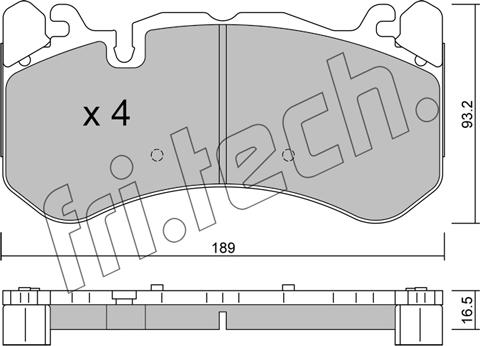 Fri.Tech. 1198.1 - Kit de plaquettes de frein, frein à disque cwaw.fr