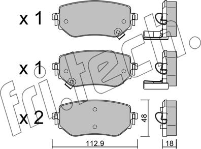 Fri.Tech. 1192.0 - Kit de plaquettes de frein, frein à disque cwaw.fr