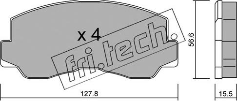 Fri.Tech. 114.0 - Kit de plaquettes de frein, frein à disque cwaw.fr