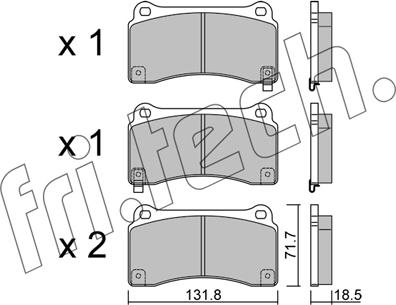 Fri.Tech. 1157.0 - Kit de plaquettes de frein, frein à disque cwaw.fr