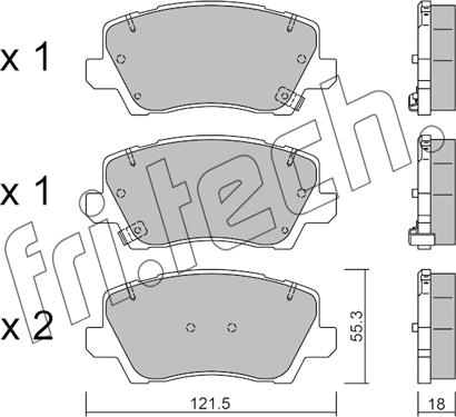 Fri.Tech. 1165.0 - Kit de plaquettes de frein, frein à disque cwaw.fr