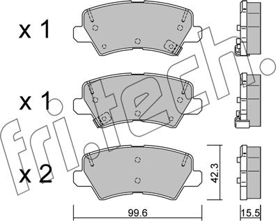 Fri.Tech. 1166.0 - Kit de plaquettes de frein, frein à disque cwaw.fr