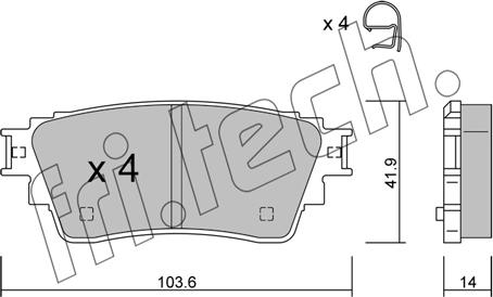 Fri.Tech. 1160.0 - Kit de plaquettes de frein, frein à disque cwaw.fr