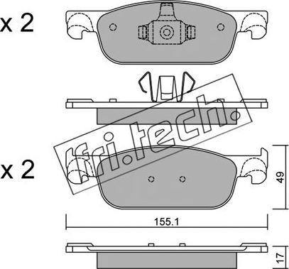 Fri.Tech. 1109.0 - Kit de plaquettes de frein, frein à disque cwaw.fr