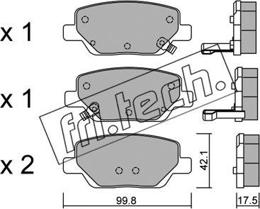 Fri.Tech. 1104.0 - Kit de plaquettes de frein, frein à disque cwaw.fr