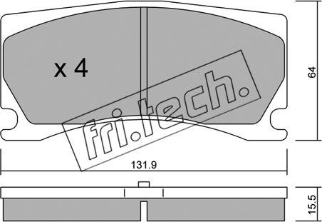 Fri.Tech. 1106.0 - Kit de plaquettes de frein, frein à disque cwaw.fr