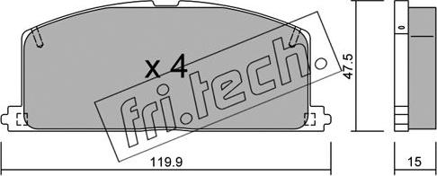 Fri.Tech. 110.0 - Kit de plaquettes de frein, frein à disque cwaw.fr