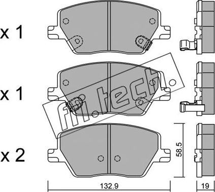 Fri.Tech. 1103.0 - Kit de plaquettes de frein, frein à disque cwaw.fr