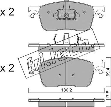 Fri.Tech. 1107.0 - Kit de plaquettes de frein, frein à disque cwaw.fr