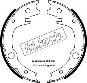 Fri.Tech. 1115.315 - Jeu de mâchoires de frein, frein de stationnement cwaw.fr