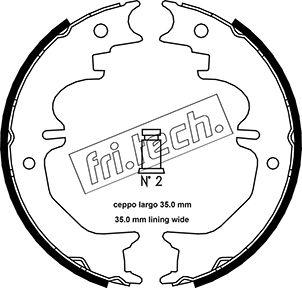 Fri.Tech. 1115.313 - Jeu de mâchoires de frein, frein de stationnement cwaw.fr