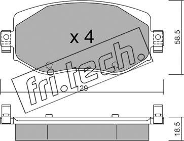 Fri.Tech. 1110.0 - Kit de plaquettes de frein, frein à disque cwaw.fr