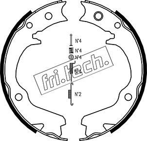 Fri.Tech. 1110.336K - Jeu de mâchoires de frein, frein de stationnement cwaw.fr