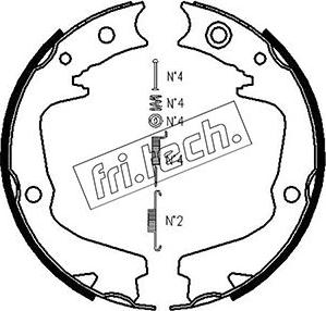 Fri.Tech. 1110.337K - Jeu de mâchoires de frein, frein de stationnement cwaw.fr