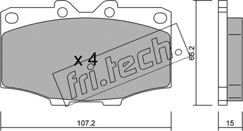 Fri.Tech. 111.0 - Kit de plaquettes de frein, frein à disque cwaw.fr