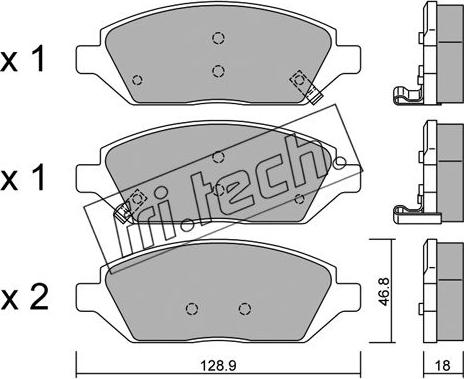 Fri.Tech. 1113.0 - Kit de plaquettes de frein, frein à disque cwaw.fr