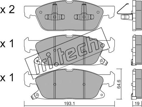 Fri.Tech. 1117.0 - Kit de plaquettes de frein, frein à disque cwaw.fr