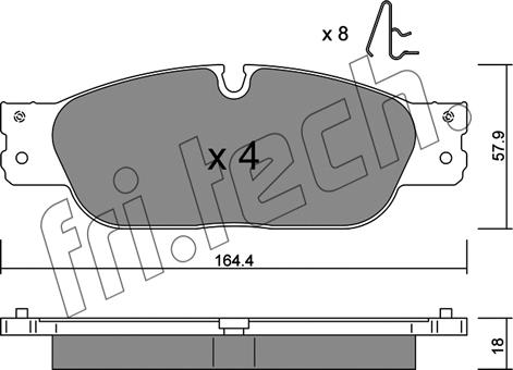 Fri.Tech. 1189.0 - Kit de plaquettes de frein, frein à disque cwaw.fr