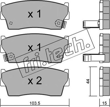 Fri.Tech. 118.0 - Kit de plaquettes de frein, frein à disque cwaw.fr