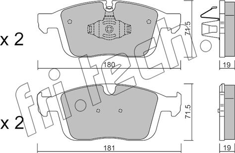 Fri.Tech. 1188.0 - Kit de plaquettes de frein, frein à disque cwaw.fr