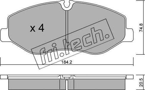 Fri.Tech. 1139.0 - Kit de plaquettes de frein, frein à disque cwaw.fr