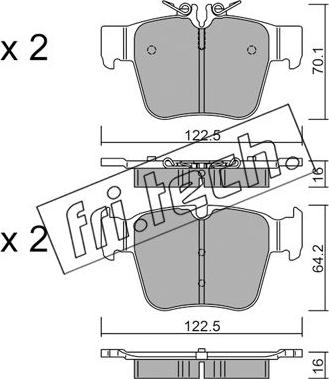 Fri.Tech. 1135.0 - Kit de plaquettes de frein, frein à disque cwaw.fr