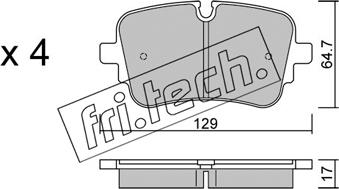 Fri.Tech. 1130.1 - Kit de plaquettes de frein, frein à disque cwaw.fr