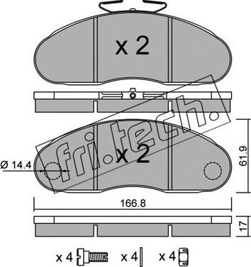 Fri.Tech. 113.1 - Kit de plaquettes de frein, frein à disque cwaw.fr