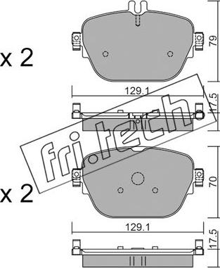 Fri.Tech. 1138.0 - Kit de plaquettes de frein, frein à disque cwaw.fr