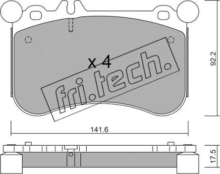 Fri.Tech. 1133.0 - Kit de plaquettes de frein, frein à disque cwaw.fr