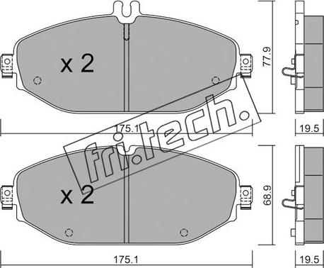 Fri.Tech. 1132.0 - Kit de plaquettes de frein, frein à disque cwaw.fr