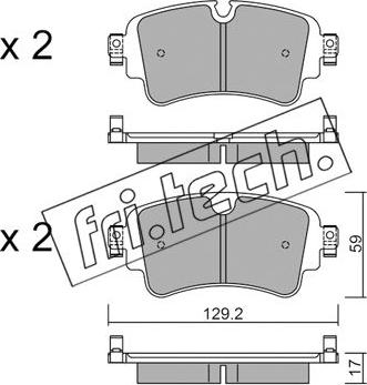 Fri.Tech. 1129.0 - Kit de plaquettes de frein, frein à disque cwaw.fr