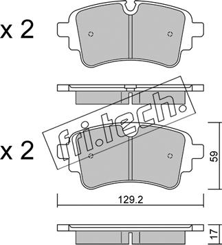 Fri.Tech. 1129.1 - Kit de plaquettes de frein, frein à disque cwaw.fr