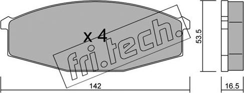 Fri.Tech. 112.0 - Kit de plaquettes de frein, frein à disque cwaw.fr