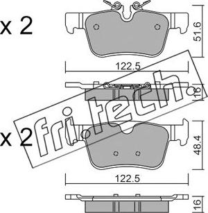 Fri.Tech. 1121.0 - Kit de plaquettes de frein, frein à disque cwaw.fr