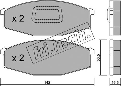 Fri.Tech. 112.1 - Kit de plaquettes de frein, frein à disque cwaw.fr