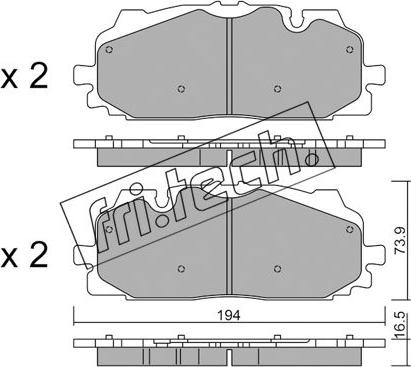 Fri.Tech. 1128.0 - Kit de plaquettes de frein, frein à disque cwaw.fr