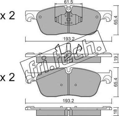 Fri.Tech. 1123.0 - Kit de plaquettes de frein, frein à disque cwaw.fr