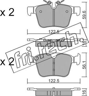 Fri.Tech. 1122.0 - Kit de plaquettes de frein, frein à disque cwaw.fr