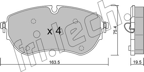 Fri.Tech. 1172.0 - Kit de plaquettes de frein, frein à disque cwaw.fr