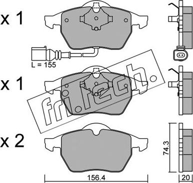 Fri.Tech. 188.4 - Kit de plaquettes de frein, frein à disque cwaw.fr