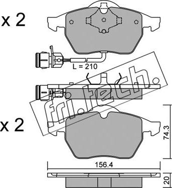 Fri.Tech. 188.0 - Kit de plaquettes de frein, frein à disque cwaw.fr