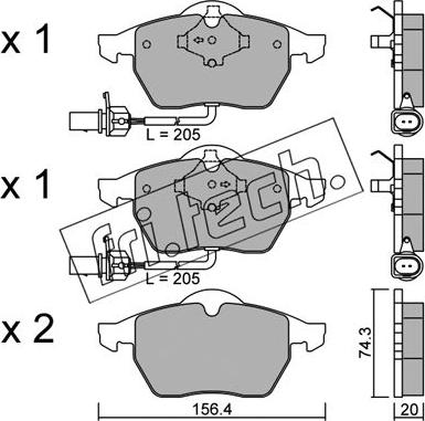 Fri.Tech. 188.3 - Kit de plaquettes de frein, frein à disque cwaw.fr