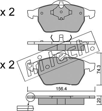 Fri.Tech. 188.2 - Kit de plaquettes de frein, frein à disque cwaw.fr