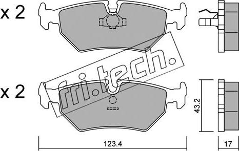 Fri.Tech. 182.0 - Kit de plaquettes de frein, frein à disque cwaw.fr