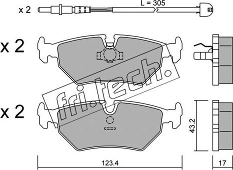 Fri.Tech. 182.1W - Kit de plaquettes de frein, frein à disque cwaw.fr