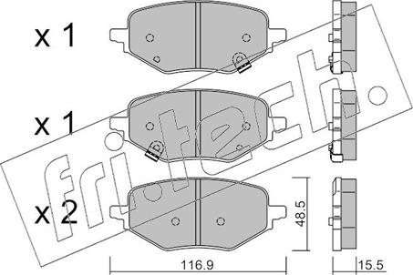 Fri.Tech. 1394.0 - Kit de plaquettes de frein, frein à disque cwaw.fr