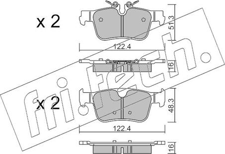 Fri.Tech. 1390.0 - Kit de plaquettes de frein, frein à disque cwaw.fr