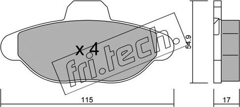 Fri.Tech. 139.0 - Kit d'accessoires, mâchoire de frein cwaw.fr