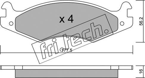 Fri.Tech. 135.0 - Kit d'accessoires, mâchoire de frein cwaw.fr